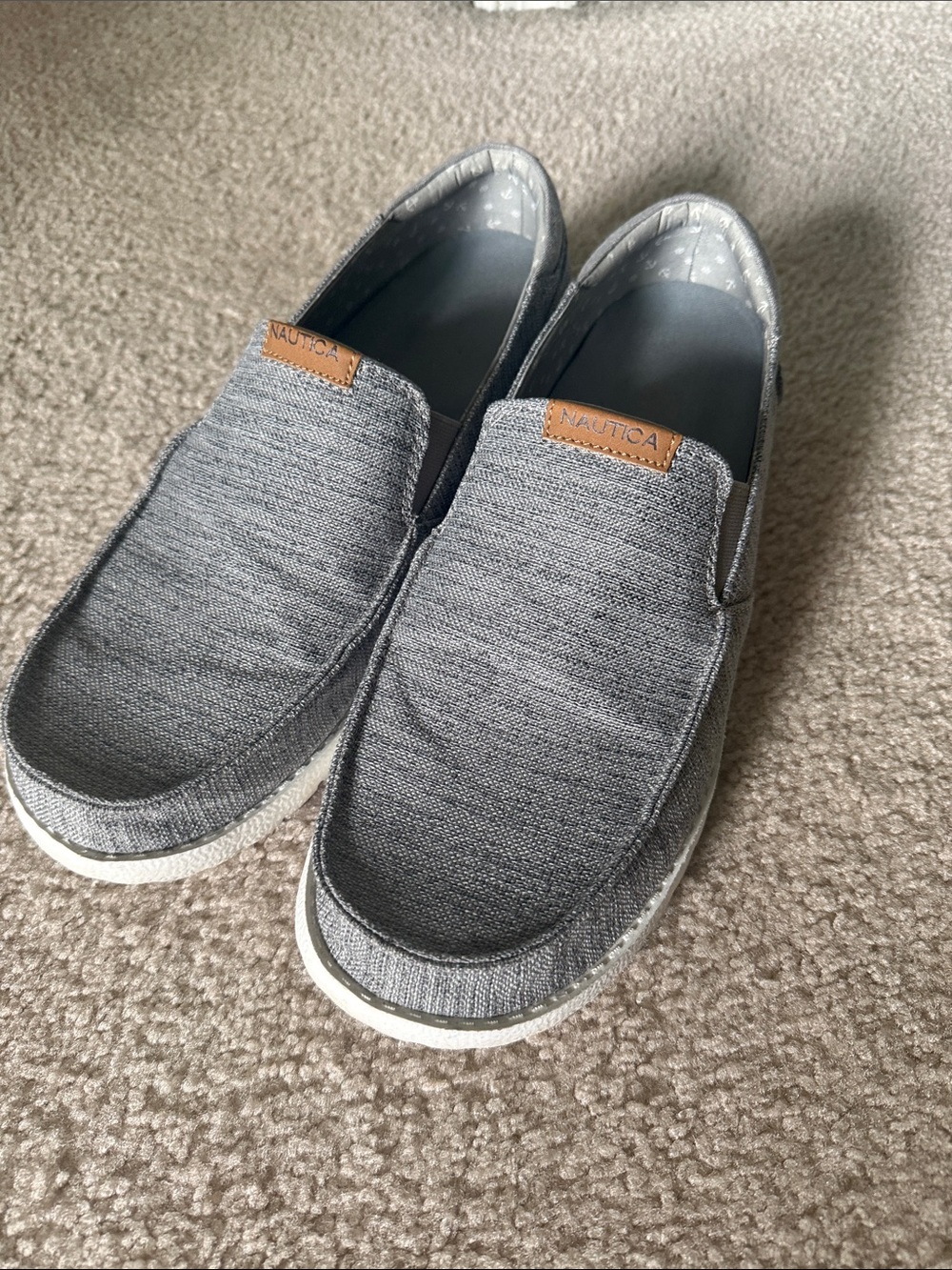Nautica Men's Slip-On Canvas Shoes - Gray
